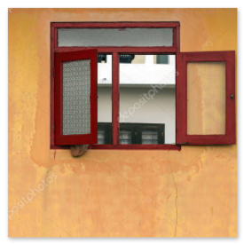 Moderne Fassade mit Holz-Alu-Fenstern